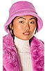view 1 of 3 Tatum Faux Fur Bucket Hat in Sugar Pink