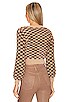 view 3 of 4 CHECK カーディガン in Tan & Brown Check