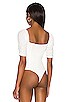 view 4 of 5 Half Sleeve Sweetheart Neck Bodysuit in White