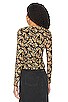 view 3 of 4 Demelza Top in Black, Yellow & Gold