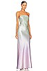 view 2 of 4 Eva Ombre Bias Strapless Dress in Multi Ombre