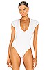 Pima Cotton Deep V Neck Bodysuit, view 2 of 5, click to view large image.