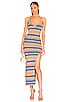 view 1 of 3 The Cindy Dress in Lapis Tuscan Stripe