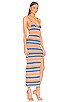 view 2 of 3 The Cindy Dress in Lapis Tuscan Stripe