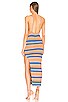 view 3 of 3 The Cindy Dress in Lapis Tuscan Stripe