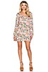 view 4 of 4 Bell Sleeved Shift Dress in Musk Boho Blooms Floral