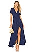 Lily Wrap Maxi Dress Classic Polka Dot, view 1, click to view large image.