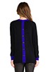 view 4 of 5 2-Tone Button Back Cardigan in Black & India Ink