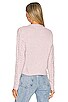 view 3 of 4 Cropped Cable V Neck Cardigan in Pink Heather