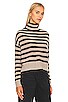 view 2 of 4 Striped Turtleneck Sweater in Stone & Black