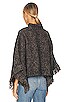 view 3 of 4 Tweed Fringed Poncho in Constellation