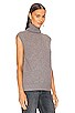 view 2 of 4 Sleeveless Turtleneck Top in Cement