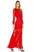 view 2 of 3 Janine Sheer Gown in Red