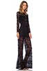 view 2 of 3 Asti Long Sleeve Jumpsuit in Black Lace