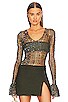 view 1 of 5 x REVOLVE Sheer Knit Top in Olive Green