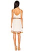 view 4 of 4 Tassel Trim Belted Shift Dress in Ivory & Rust