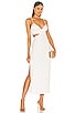 Cut Out Slit Midi Dress, view 1, click to view large image.