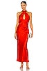view 1 of 3 Claudia Bias Cut Dress in Lipstick Red
