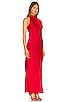 view 3 of 4 Amalfi Maxi Slip Dress in Fire Red
