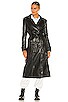 Vegan Leather Trench Coat, view 2, click to view large image.