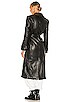 view 4 of 5 Vegan Leather Trench Coat in Black