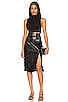 view 4 of 4 Croc Vega Leather Midi Skirt in Croc Black