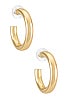 view 1 of 2 Dalilah Medium Tube Hoop Earrings in Gold