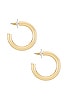 view 2 of 2 Dalilah Medium Tube Hoop Earrings in Gold