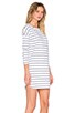view 2 of 4 Dinah Dress in White & Navy