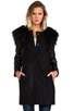 view 1 of 6 Cruz Melton Coat w/ Detachable Faux Fur Vest in Black