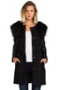view 2 of 6 Cruz Melton Coat w/ Detachable Faux Fur Vest in Black