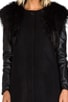 view 6 of 6 Cruz Melton Coat w/ Detachable Faux Fur Vest in Black