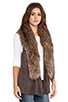 view 2 of 4 Lida Sweater Vest with Faux Fur Trim in Tobacco