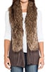 view 4 of 4 Lida Sweater Vest with Faux Fur Trim in Tobacco