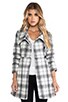 view 1 of 6 Kinsey Plaid Coat in Black & White