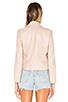view 3 of 4 Guest List Faux Leather Jacket in Parchment