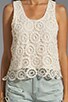 view 3 of 4 Covina Cotton Crochet Tank in Ivory