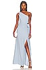 view 1 of 3 One Shoulder Evening Dress in Dusty Blue