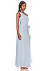 view 2 of 3 One Shoulder Evening Dress in Dusty Blue