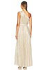 view 3 of 3 Pleated Long Evening Dress in Champagne Silver