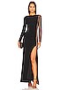 view 1 of 5 Rhinestone Evening Dress in Black