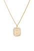 view 2 of 3 Royal Initial Card Necklace in Gold