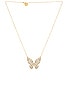 view 1 of 2 Iced Out Butterfly Necklace in Gold