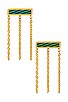 view 2 of 3 Venecia Earrings in Emerald