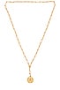 view 1 of 3 Initial Medallion Lariat Necklace in Gold