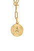 view 2 of 3 Initial Medallion Lariat Necklace in Gold