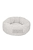 view 1 of 1 COZYCHIC ROUND PET BED ペットベッド in Pearl & Silver