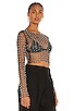view 2 of 5 Look and Glisten Pearl Mesh Top in Black