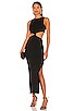 view 1 of 3 Riviera Knit Twist Midi Dress in Black