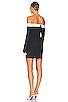 view 3 of 3 Cece Off Shoulder Mini Dress in Ink Pinstripe